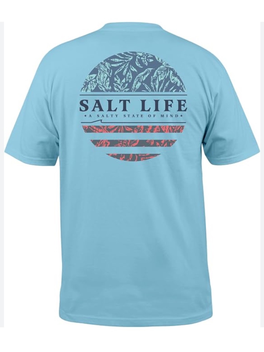 < Salt Life A Salty State Of Mind Blue Short Sleeve Tee >
